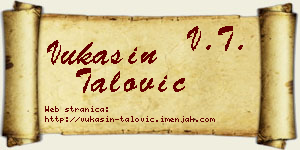 Vukašin Talović vizit kartica